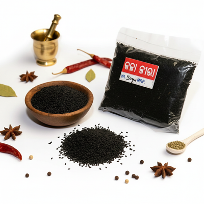 Odisha’s black jeera seeds, also known as&nbsp;kala jeera&nbsp;or&nbsp;shah jeera, are sourced from the fertile lands of the state’s highland regions. Known for their strong, earthy aroma and slightly bitter, nutty flavor, these seeds are a key ingredient in traditional Odia, Indian, and Middle Eastern cuisines. 