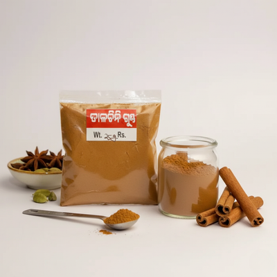 Dalchini Powder 25gm made from premium cinnamon bark, finely ground for a warm aroma and rich flavor in sweet and savory dishes.