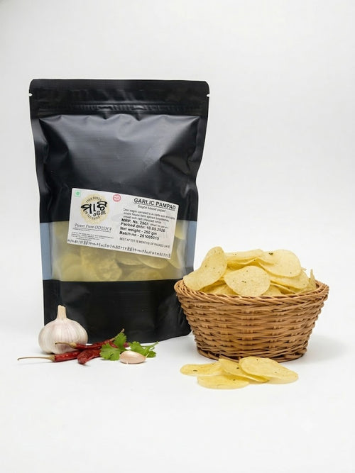 Discover the crispy delight of Garlic Flavour Sagoo Pampad – a perfect snack that awakens your taste buds with every bite. Made from premium sago, this light yet crunchy treat is infused with the rich, aromatic essence of garlic, creating a symphony of flavor that’s both irresistible and satisfying