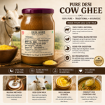 Pure Desi Cow Ghee 400ml | Bilona Method | Traditional A2 Cow Ghee | Homemade & Natural