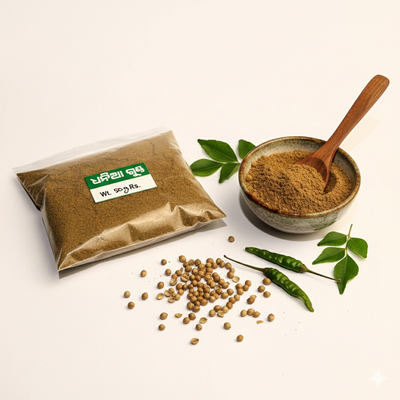 Desi Dhania Powder, made from premium-quality coriander seeds, is a staple spice in every Indian kitchen. It offers a warm, earthy aroma and a mild citrusy flavor that enhances the taste of curries, dals, and vegetable dishes. Rich in essential oils, antioxidants, and dietary fiber, Desi Dhania Powder supports digestion, boosts metabolism, and promotes overall wellness. 
