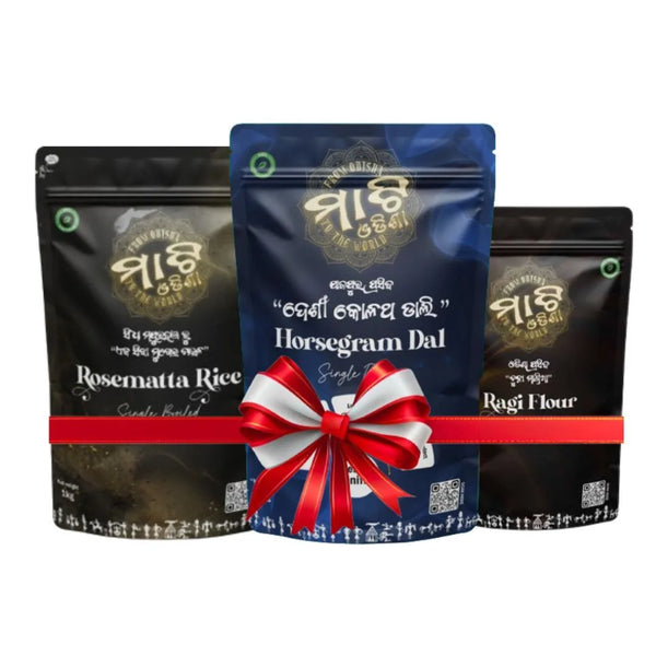 Indulge in nutritious meals with our 1 kg pack of Matta Rice and 1kg of Horse gram Dal and 500gm ragi flour. Matta Rice offers essential nutrients, while Horse gram Dal provides protein and Ragi Flour is high in calcium and iron. Sourced from trusted farmers, enjoy the wholesome goodness of this combo for a balanced diet.
